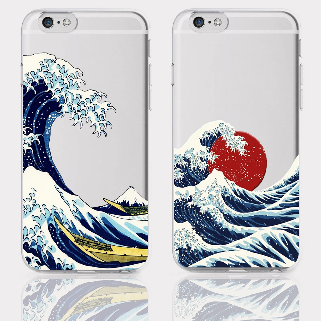 Новый японский Мягкий силиконовый прозрачный чехол для телефона DK Great Wave off Kanagawa