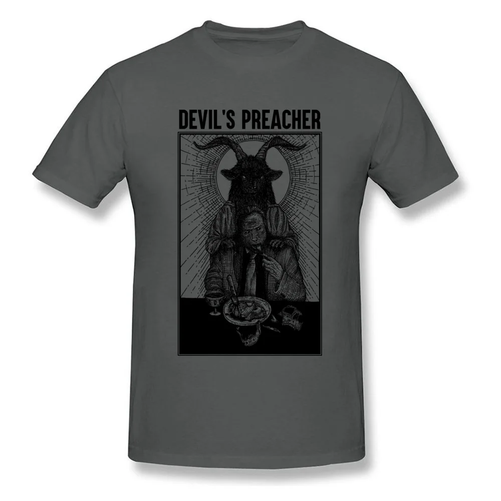 Devilss Preacher II Tops T Shirt Fashion Round Collar Casual Short Sleeve Pure Cotton Men T-shirts Casual Tops Tees Devilss Preacher II carbon
