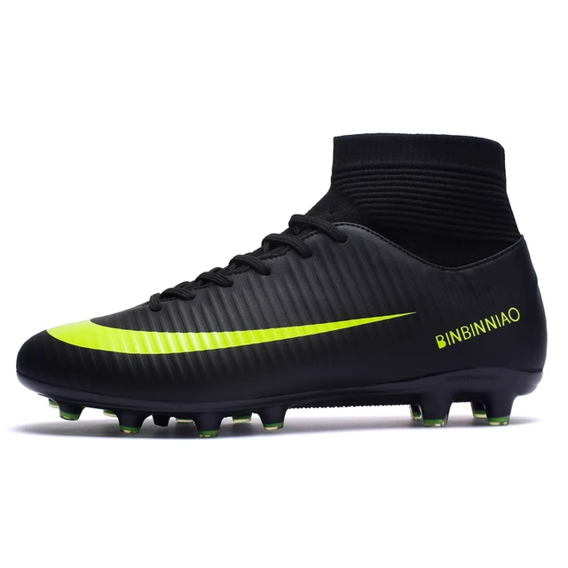 ZHENZU Outdoor Men Soccer Shoes Kids Boys Cleats Football Boots Long Spikes Sport Sneakers Size 35-44 scarpe da calcio