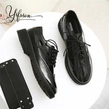 OLOME; Новинка; модная женская обувь на плоской подошве; сезон весна-лето; Цвет Черный; женская Повседневная Удобная обувь на плоской подошве с круглым носком на шнуровке