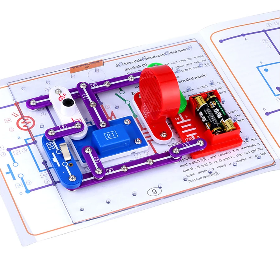 2019 Electronics Discovery Kit Smart Electronics Block Kit Educational Science Kit Toy DIY Building Blocks Electric Circuits Kit