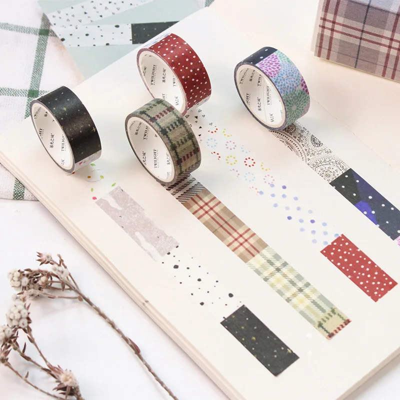

4Pcs/Set Creative Flowers Washi Tape Cute Masking Tapes Fruits Decorative Adhesive Tape For Kids Scrapbooking DIY Photos Albums