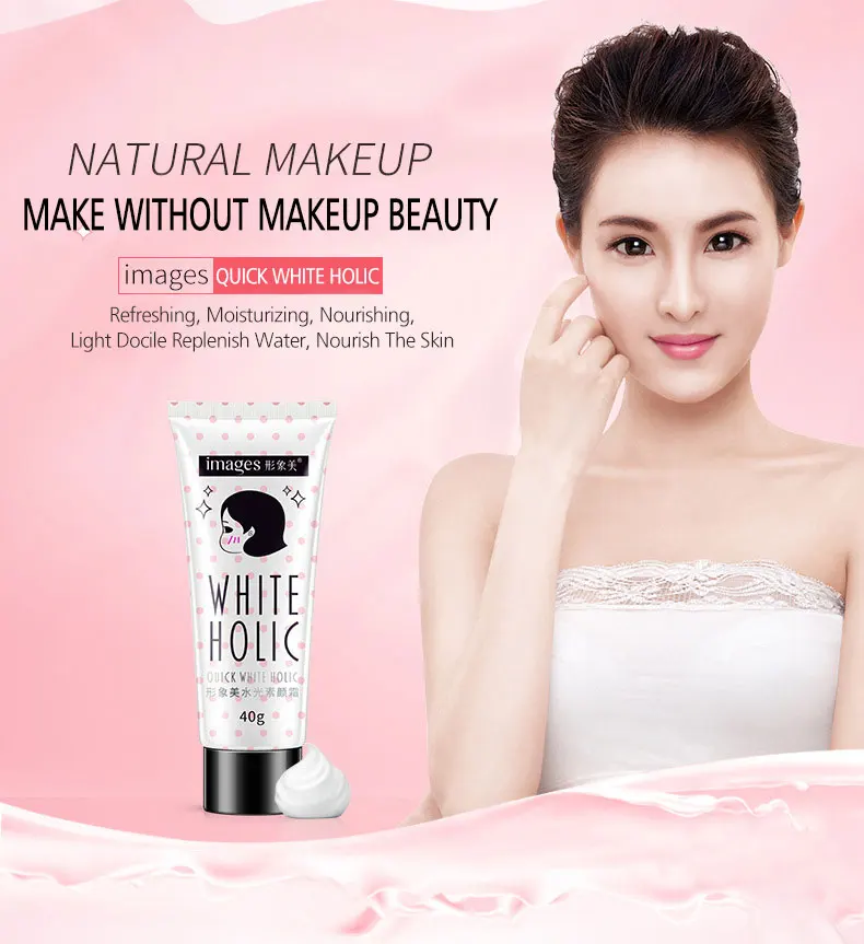 

images Quick Whitening Face Cream Long Lasting Moisturize Oil Control Skin Care Cover Pores Acne Nude MakeUp Base Brighten