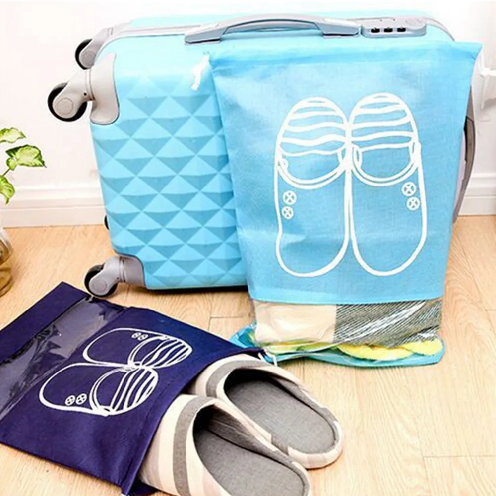 2 أحجام حقيبة لحفظ الأحذية مضادة للماء الحقيبة تخزين السفر حقيبة حقيبة محمولة الرباط مقسم حقيبة غطاء غير المنسوجة الغسيل Organizado