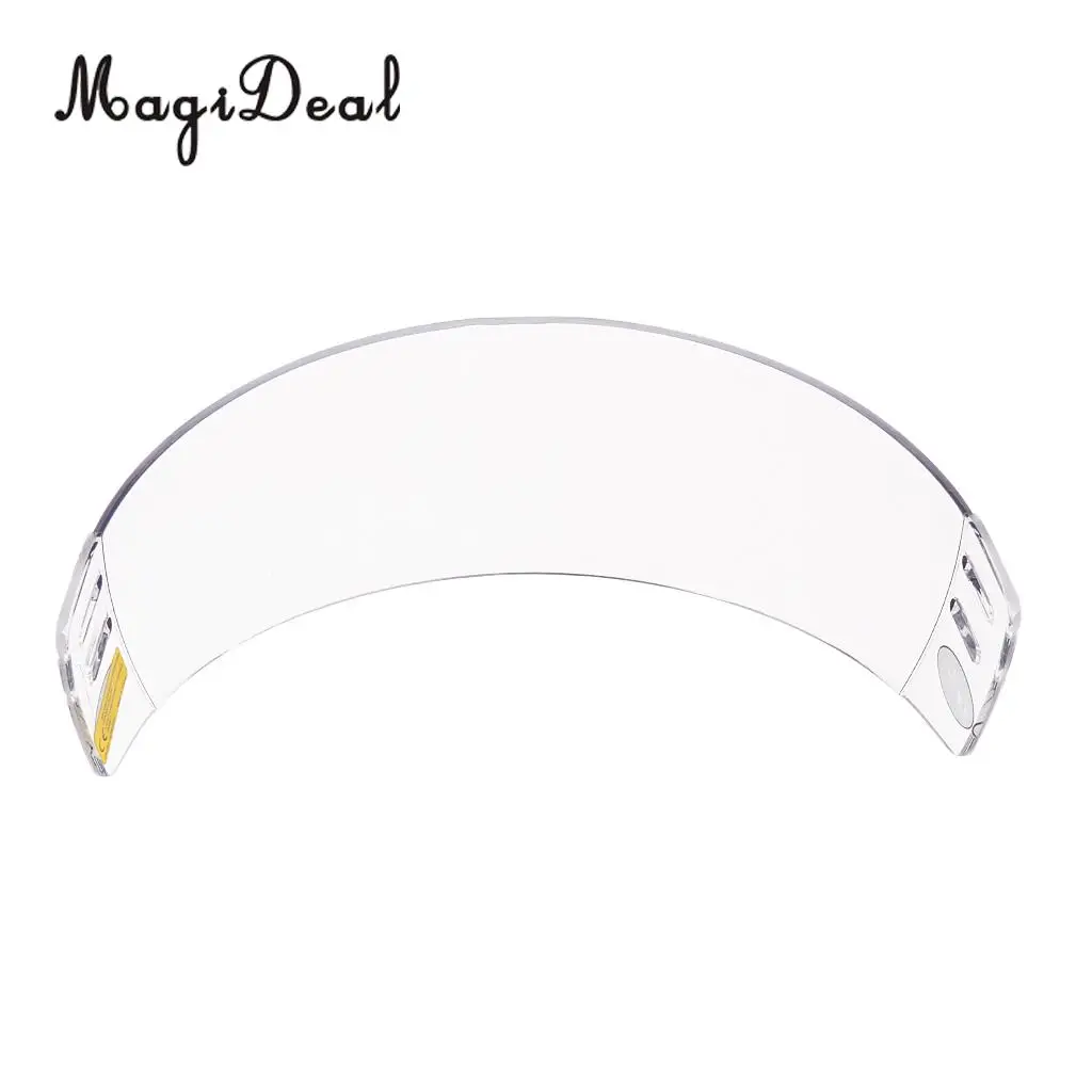 MagiDeal High Quality CE Approval Anti-Fog Anti-Scratch Ice Hockey Visor Shield With Mounting Hardwares Replacement Acce 39x9cm