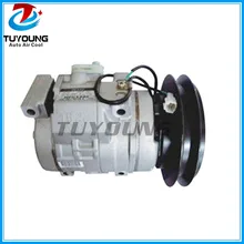 Automotive a/c DENSO 10S17C compressor para KOMATSU PC200-7 PC220-7 PC300-7 24 V 1B ND447220-4051 20Y8101260 20Y-979-6121