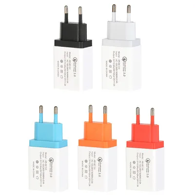 سريع تهمة 3.0 2.0 الاتحاد الأوروبي التوصيل شاحن يو اس بي السفر الجدار محول الشحن لسامسونج S9 Xiaomi أقراص الهاتف المحمول شاحن سريع