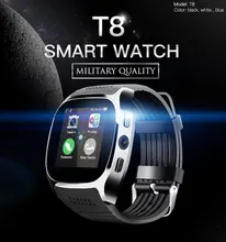Hot T8 Bluetooth Smart Watch With Camera Music Player Facebook Whatsapp Sync SMS Smartwatch Support SIM TF Card For Android ETC