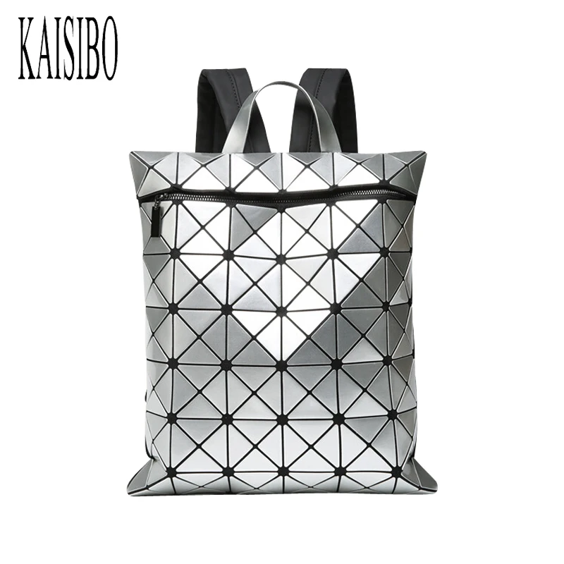 

2018 New Women Laser Backpack Geometric Shoulder Bag Hologram Student's School Bag for Teenage Girls Backpacks Silver