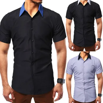 

Men Shirt Brand 2019 Male High Quality Short Sleeve men Shirts Casual Man Dress Shirts 2XL High Quality