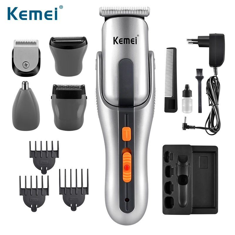 Kemei KM-680A Универсальный резак 5In1 ectric машинка для стрижки волос Перезаряжаемые волос триммер Бритва беспроводные Регулируемая машинка для