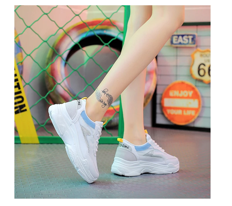Fashion Sneakers Women Casual Shoes Breathable Flat Platform Ladies Shoes Tennis Lace Up Sport Women Vulcanize Shoes XZ64 (13)