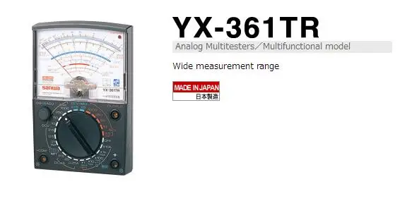 Аналоговый мультитестер мультиметр широкий диапазон измерения YX361TR!! SANWA YX-361TR