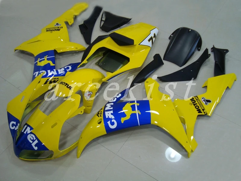 Обтекатели Наборы подходит для Yamaha YZF 1000 R1 02 03 YZF-R1 2002 2003 ABS Пластик мотоцикл обтекатель капот, цвет: синий, желтый