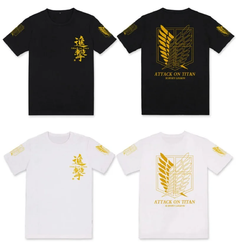 Cute Unicorn Attack On Titan t shirt mens clothing streetwear t-shirt anime cosplay clothes boys summer tshirt summer Tops Tees