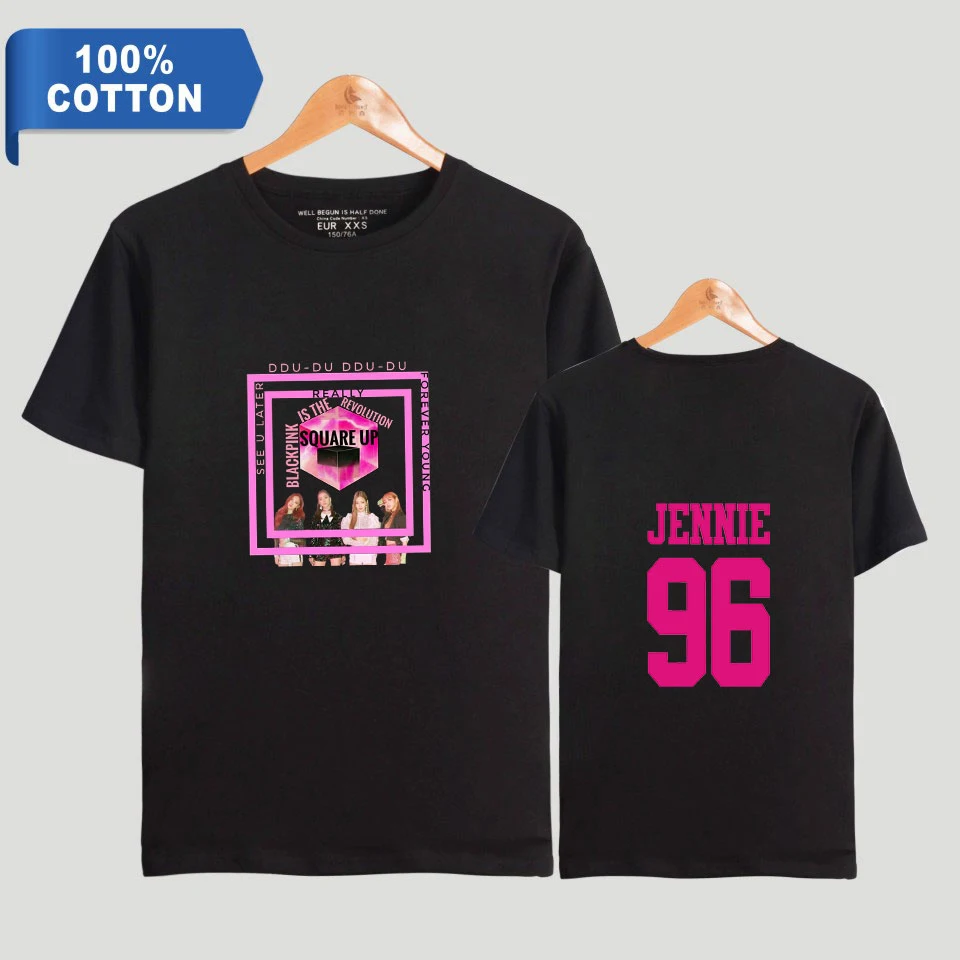 KPOP Blackpink Tshirt T Shirt Women Korean Black Pink T shirt Harajuku