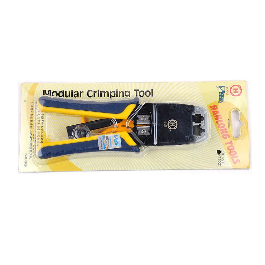 

Original HT-500R Network/Telecom RJ45/RJ11 Crimping Tool - 8P8C/6P4C/6P2C Crimping Plier - With Cutter & Ratchet