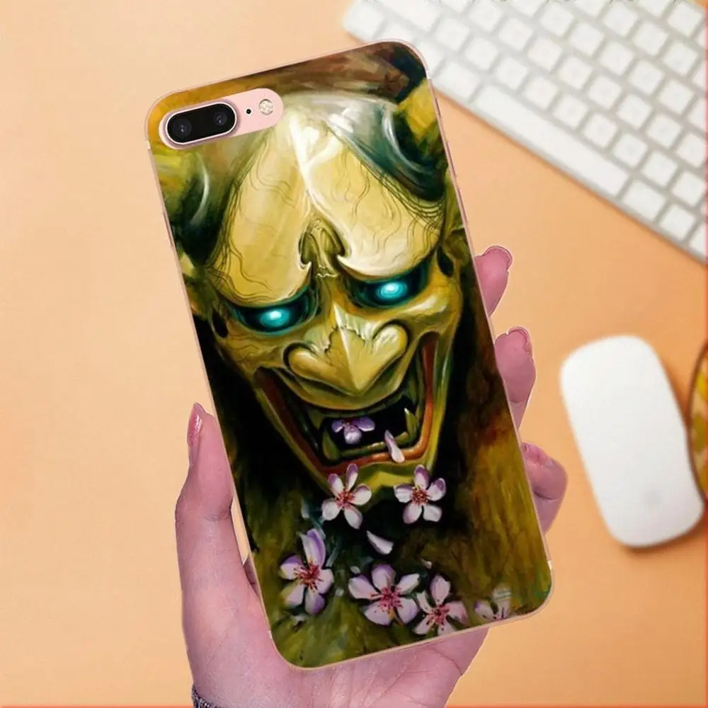Крутая лучшая японская маска демон они Hannya для Sony Xperia Z Z1 Z2 Z3 Z4 Z5 compact Mini M2 M4 M5 T3 E3 E5 XA