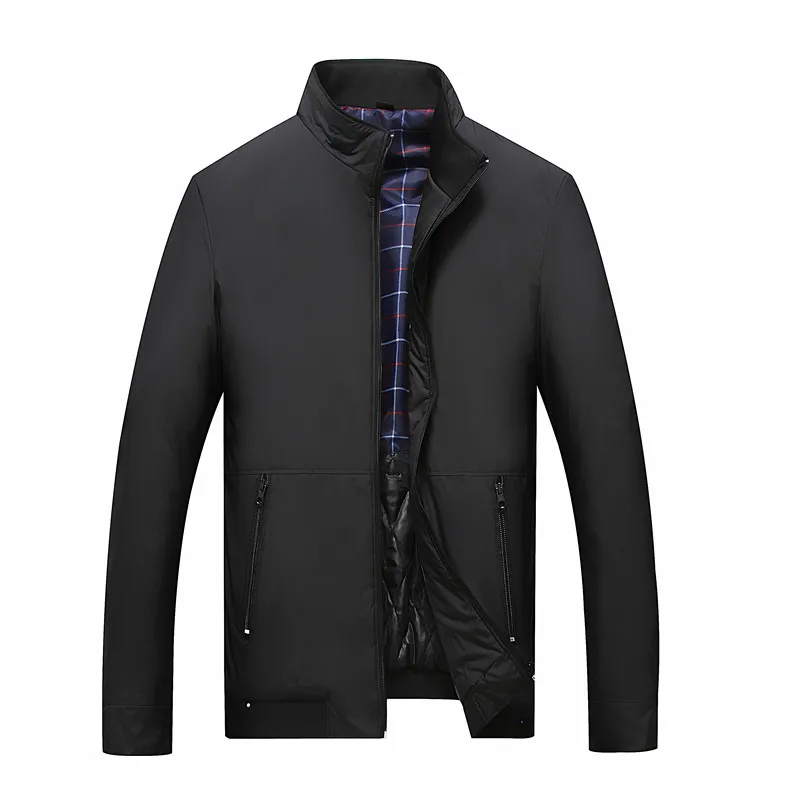 8XL 7XL 6XL 5XL Плюс Размер зимняя куртка мужская теплая Повседневная парка хлопок воротник с лентой зимняя куртка мужская на подкладке верхняя одежда - Цвет: Black