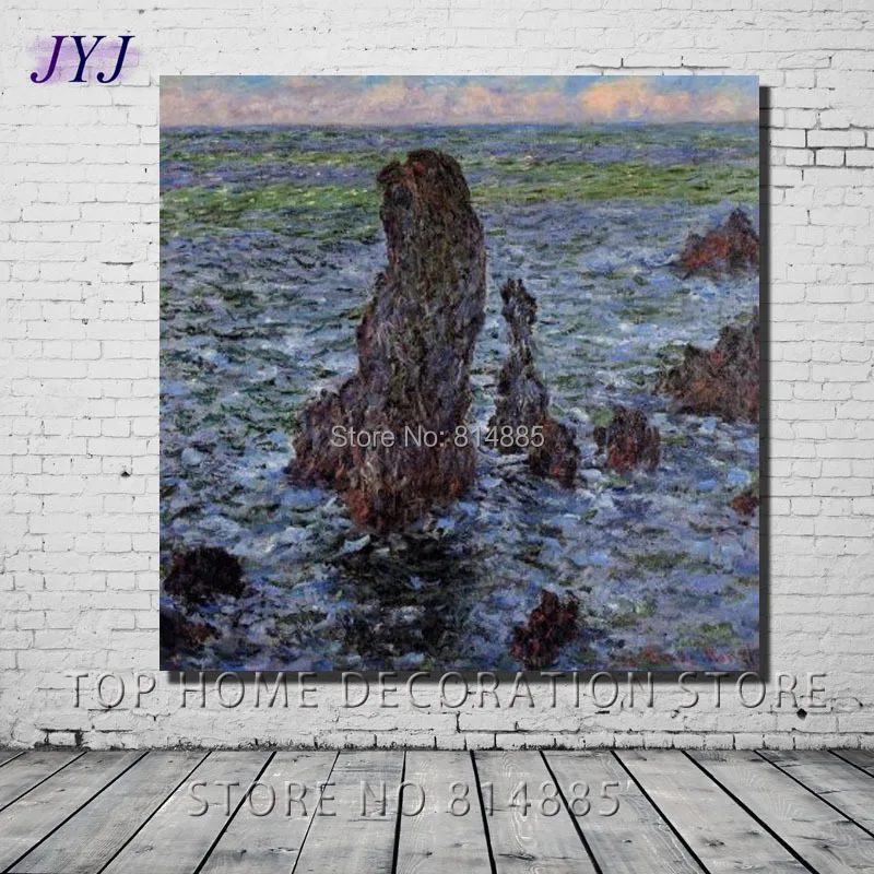 The Pyramids At Port Coton by Claude Monet Museum Quality Canvas Art 100% Handmade Oil Painting Wall Gift CM046 | Дом и сад