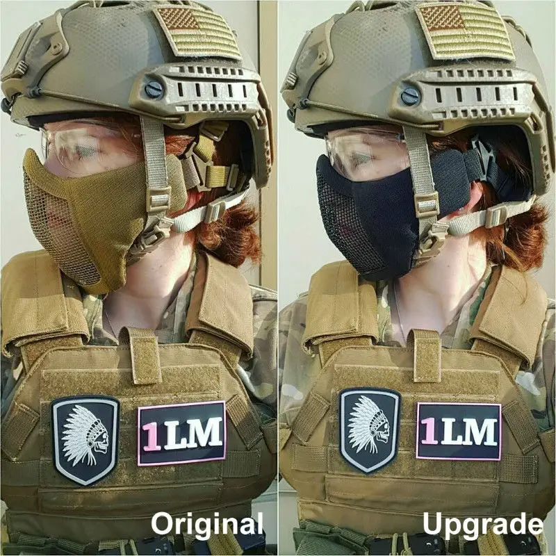 Foldable Half Face Mesh Mask Military Style Comfortable