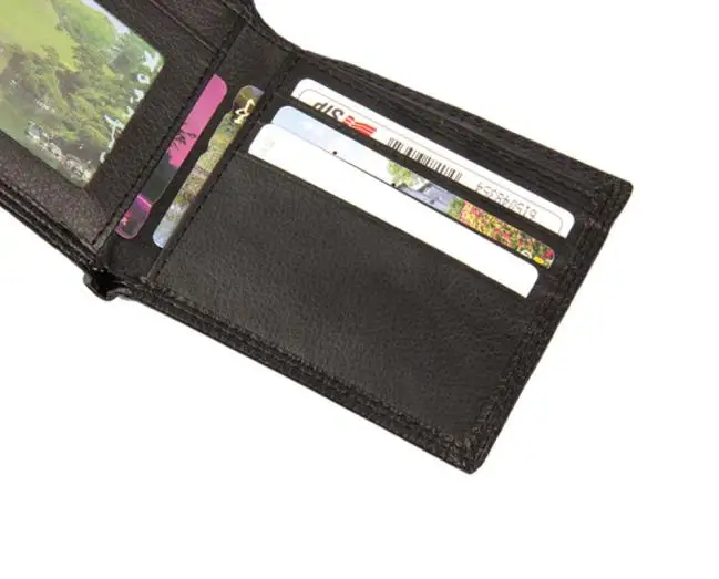 Мужская кожаная карточка кассовый чековый держатель Органайзер Складное Портмоне кошелек-зажим для денег кошелек для кредитных карт Cartera Hombre# LR1