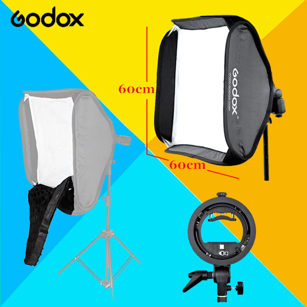 Godox 24*24 дюйма 60*60 см Складная Мягкая коробка Suitbale для s образного кронштейна камеры