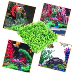 25x25 см Моделирование Зеленый Газон Аквариум Искусственный растительный пейзаж плотная Трава Декор