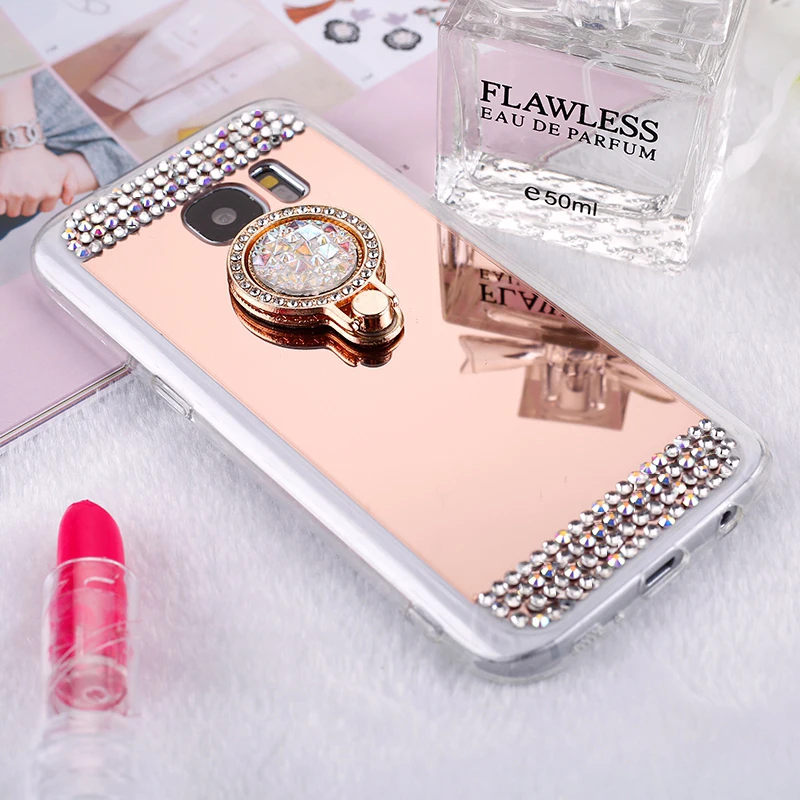 Чехол для Samsung Galaxy S9 Funda с бриллиантовым блестящим зеркалом мягкий силиконовый