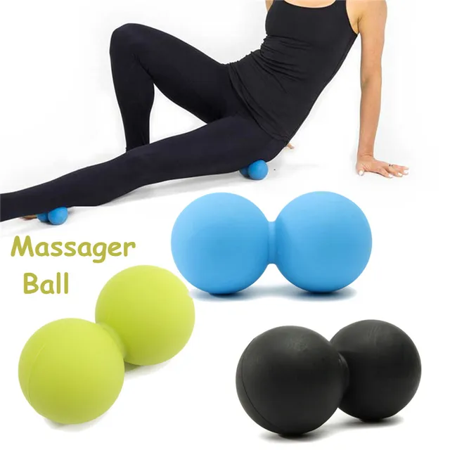 Yoga Massage Double Ball Elastic Peanut Roller Back Trigger Point