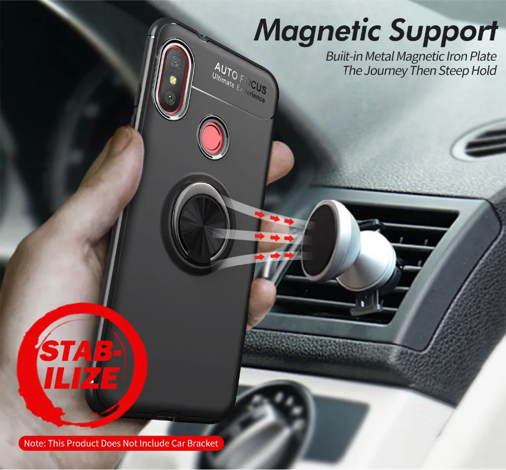 

Xiaomi Redmi Note 5 Case Silicon Magnetic Ring Back Cover Case for Xiaomi Redmi Note 5 4 4X 4A A1 5A MI 6 Pro 6A 8 Lite S2 A2 F1