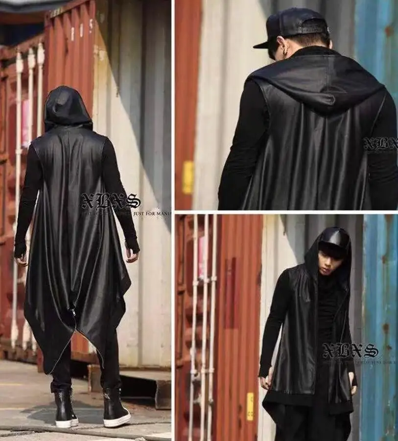 

S-5XL 2018 NEW Men Clothing Hair Stylist GD fashion street Non mainstream personality Shawl Cloak Long Coat Cloak costumes