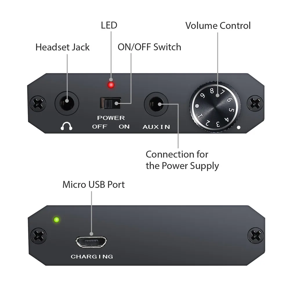 ESYNiC Профессиональный HiFi усилитель для наушников Портативный Мини 3,5 мм аудио усилитель для наушников для мобильного телефона аудио кабель