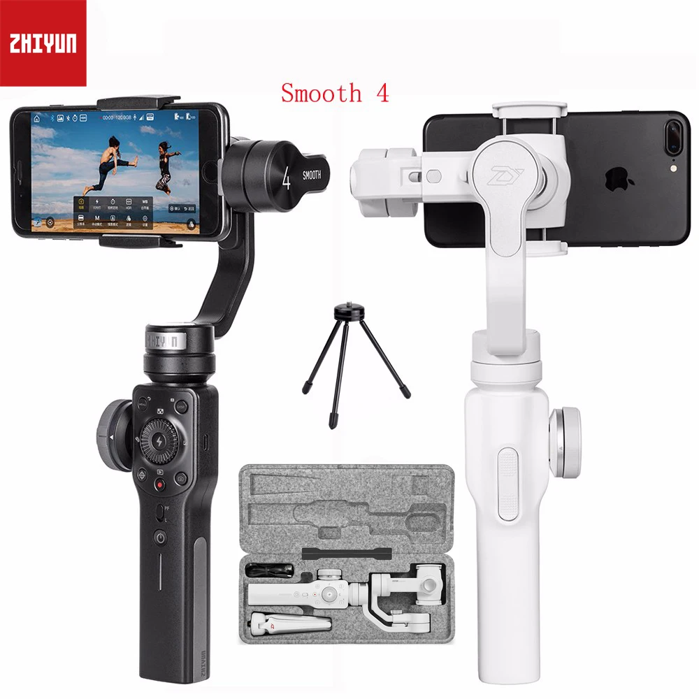 Zhiyun Smooth 4 3 осевой стабилизатор телефон экшн Камера портативный монопод с шарнирным замком для iPhone samsung S8 Galaxy S9 плюс мобильный смартфон