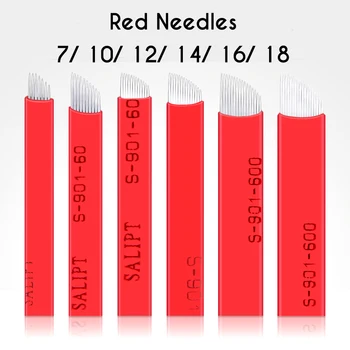 

Microblading Needles Bevel 7/10/12/14/16/18 Pins Line Eyebrow Tattoo Needles Permanent Makeup Shading Blades Tattoo Supplies