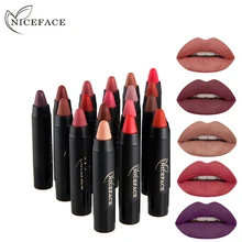 Бренд 24 шт Водонепроницаемая бархатная матовая губная помада карандаш длительная Увлажняющая губная помада пигментная натуральная матовая губная помада бесплатно ши