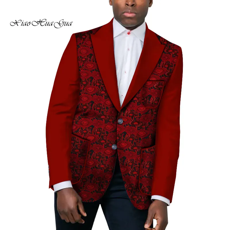 Африканский Для мужчин одежда Smart Повседневная мужской костюм куртки костюмы для торжественных случаев Топы; пальто Бизнес Дашики