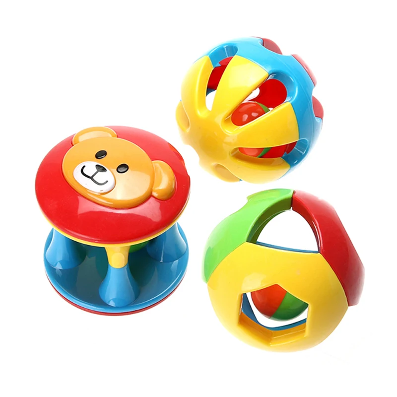 

3pcs Baby Rattles Toy Fun Little Loud Jingle Ball Ring jingle Develop Baby Intelligence Baby Toy Gifts