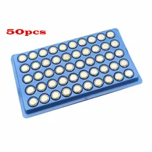 Frete grátis 50 Pcs AG13 357A A76 Botão Bateria de Célula de Alto volume 303 LR44 SR44SW SP76 L1154 RW82 RW42 brinquedos relógio de Longa Duração