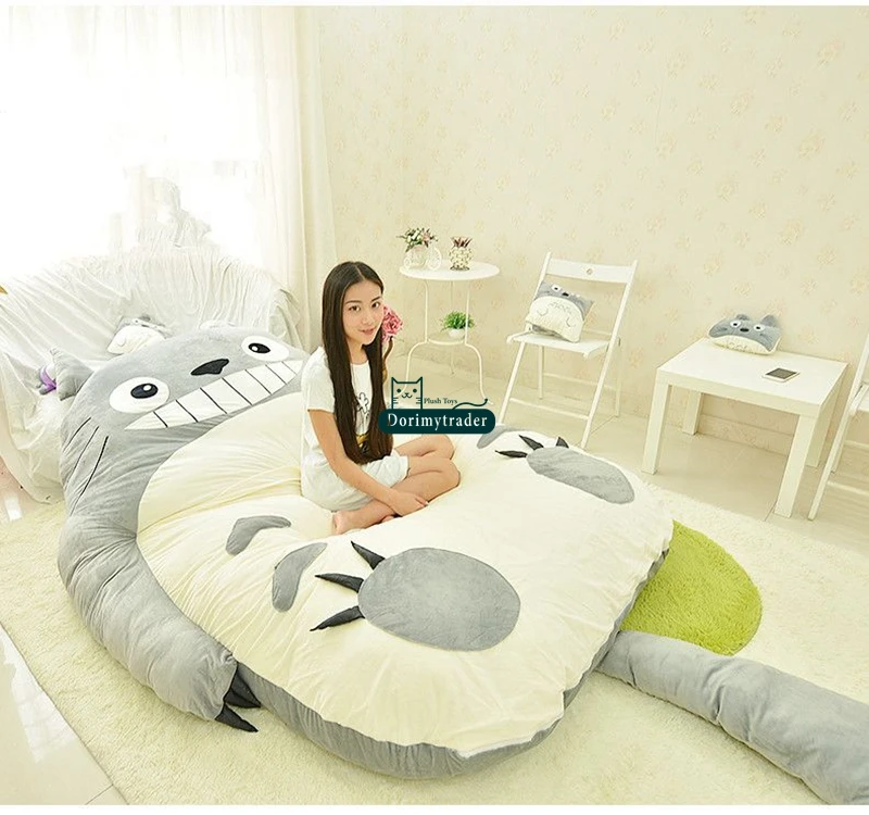 Dorimytrader quality pop anime totoro plush beanbag soft tatami sofa carpet mattress sleeping bag Christams gift decoration 5 sizes DY61851 (14)
