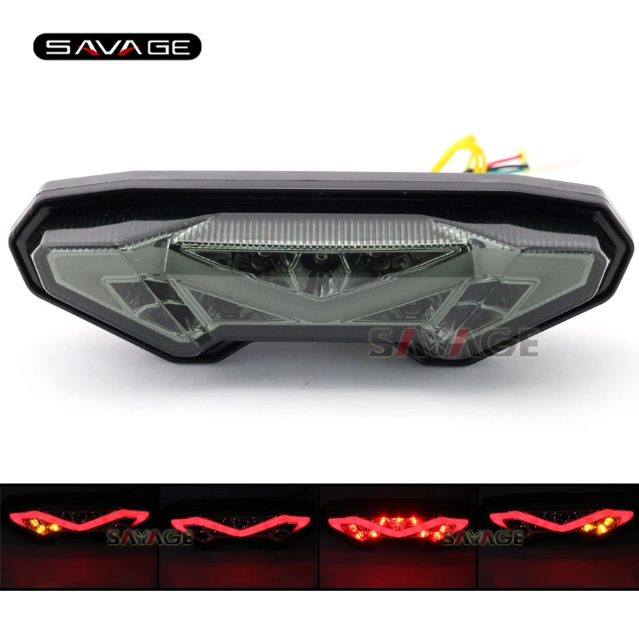 

For YAMAHA MT10 MT-10 FZ-10 2016-2017 Motorcycle Integrated LED Tail Light Brake Turn signal Blinker Lamp NEW Smoke