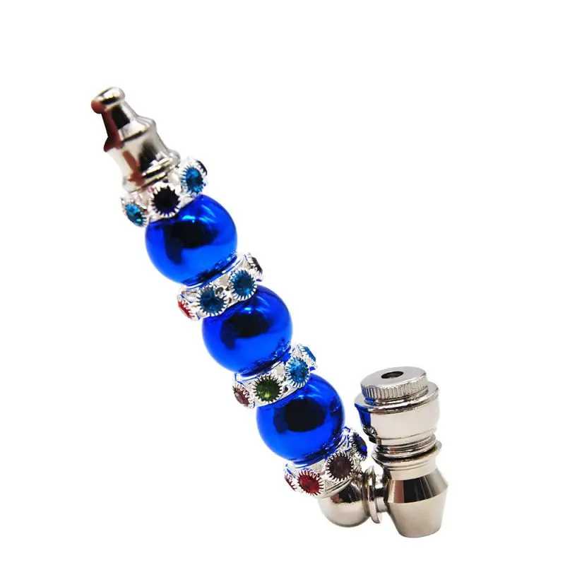 

Premium Zinc Alloy Metal Smoking Pipe 118MM Metal Bowl Metal Smoking Hand Spoon Pipe Masonry Inlay Tobacco Dry Herb Pipes