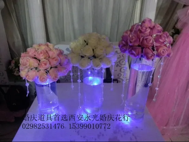

wedding acrylic Bridal Party Bouquet Holder transparent wedding Vase 6pcs/lot wedding decoration table centerpiece H 15.7inch