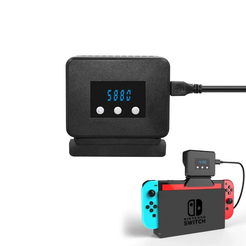 

Top Radiator Base Cooling Fan Cooler Heat Sink With Temperature Display for Nintendo Switch Console Nintend Switch Accessories