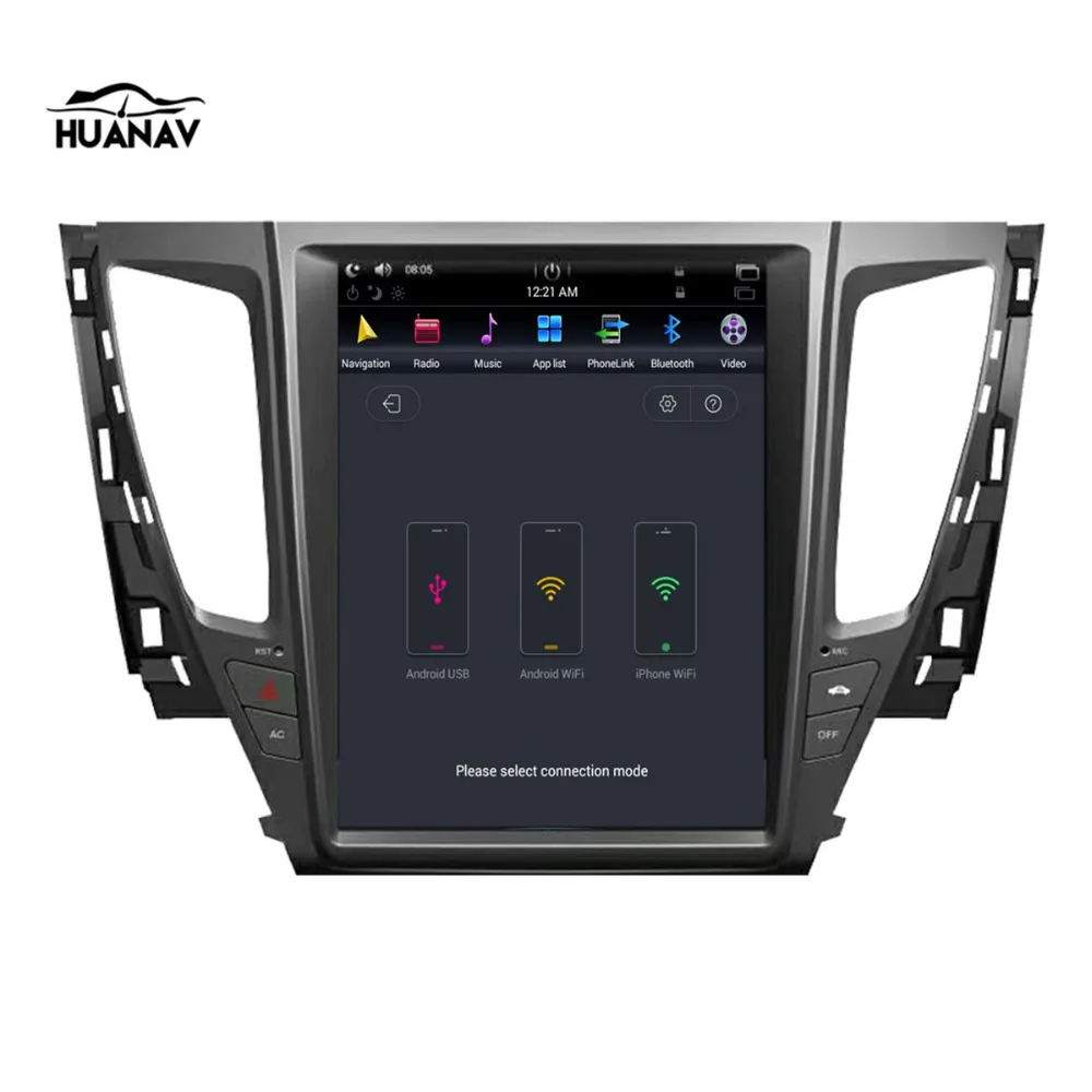 Автомобильный GPS навигатор 12 1 дюйма в стиле Tesla на Android для MITSUBISHI PAJERO 2016 +