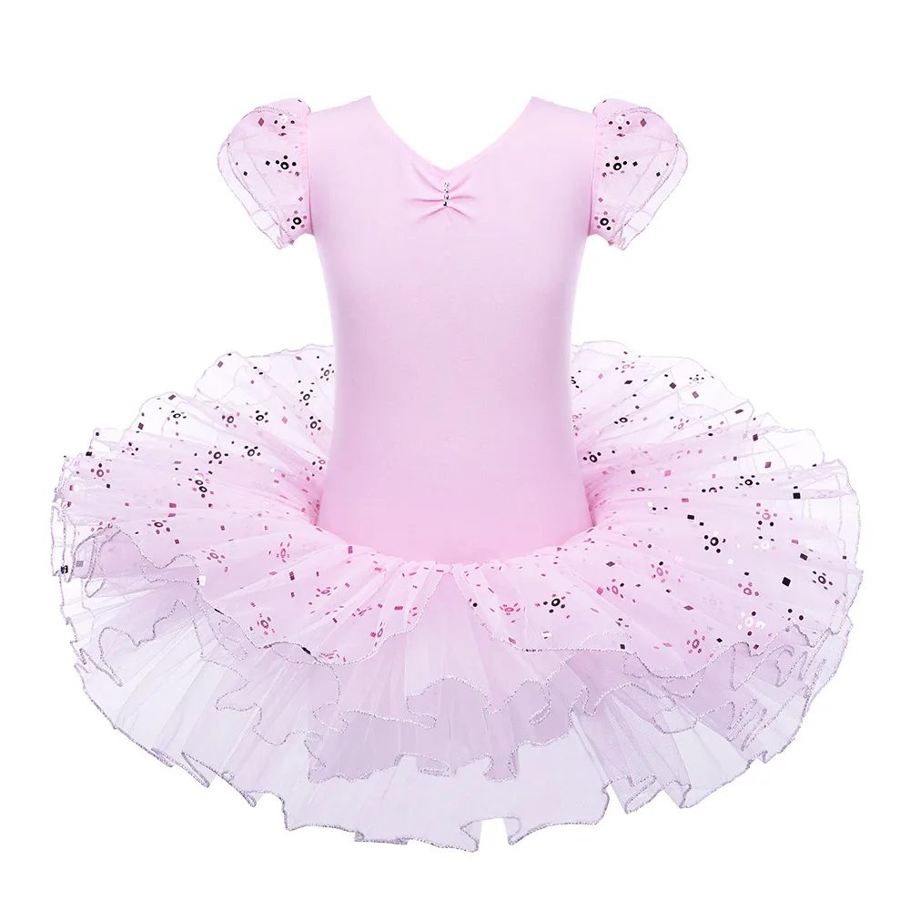 BAOHULU балетное платье розового цвета из сетчатой ткани для девочек детское балетное платье-пачка без рукавов, стразы одежда для танцевальной вечеринки, Костюм Балерины для выступлений