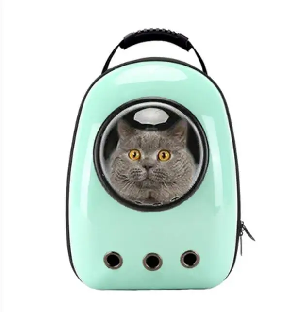 Космическая капсула астронавт Pet Cat Рюкзак пузырьковое окно для котенка щенка чихуахуа маленькая переноска для собак ящик для путешествий на открытом воздухе - Цвет: Green