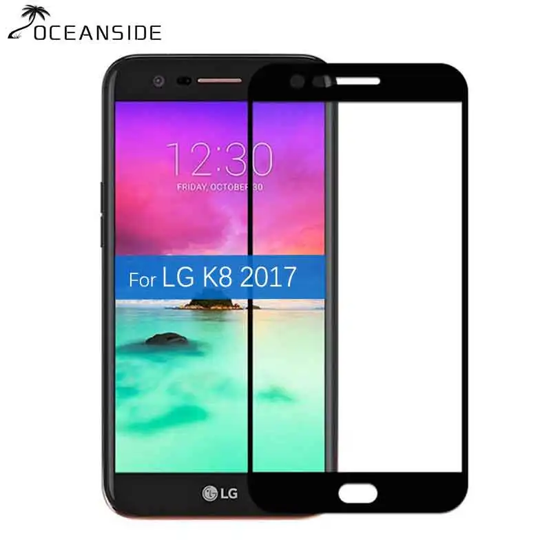 2 шт. полное покрытие для LG K8 2017 закаленное стекло 9H экранное защитное пленка на K 8