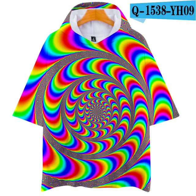 3D Tie Dye Flashbacks Толстовка Футболка мужская женская цветная психоделическая Футболка модная Harajuku фирменная футболка одежда - Цвет: 3d-5259