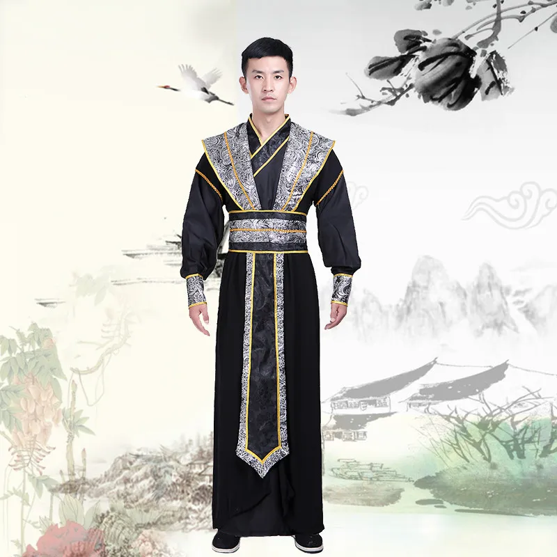 Hanfu мужской сценический костюм, костюм фехтовальщика Тан, одежда для женщин и мужчин, традиционный халат в китайском стиле, костюмы для выступлений